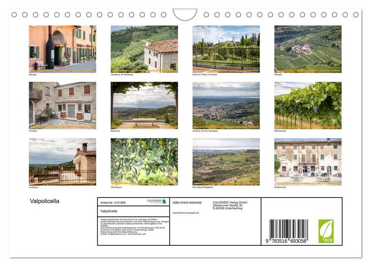 Produktbild: Valpolicella (Wandkalender 2026 DIN A4 quer), CALVENDO Monatskalender