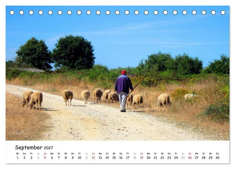 Produktbild: Jakobsweg - Camino Primitivo (Tischkalender 2027 DIN A5 quer), CALVENDO Monatskalender