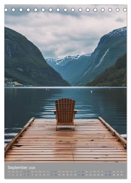 Produktbild: Chairscape (Desk Calendar 2026 DIN A5 portrait), CALVENDO 12 Month DeskCalendar