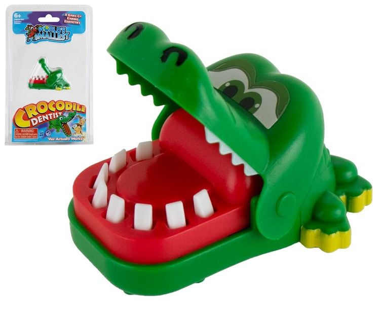 Produktbild: Worlds Smallest 361206 - Crocodile Dentist Game, Gr&ouml;&szlig;e: ca. 7,6 cm, Mini-Version Kroko-Doc