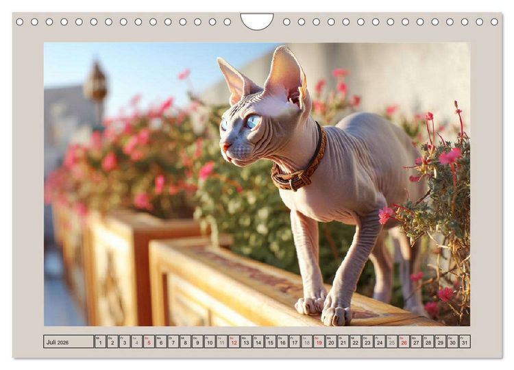 Produktbild: Sphinx Katzen. Eleganz auf leisen Pfoten (Wandkalender 2026 DIN A4 quer), CALVENDO Monatskalender