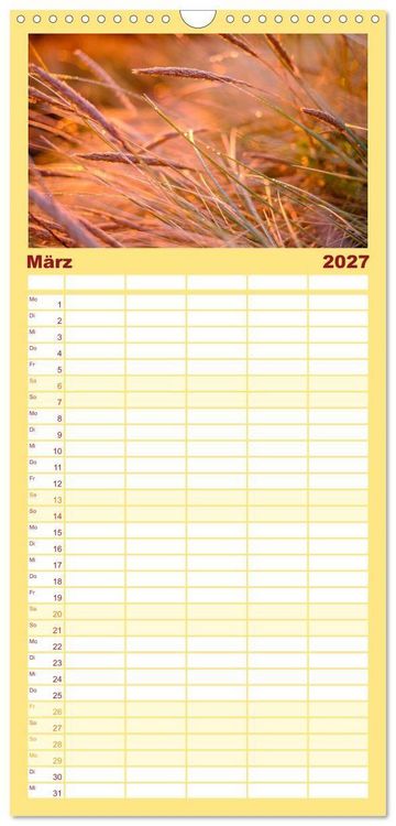 Produktbild: Familienplaner 2027 - feeling Sylt mit 5 Spalten (Wandkalender, 21 x 45 cm) CALVENDO
