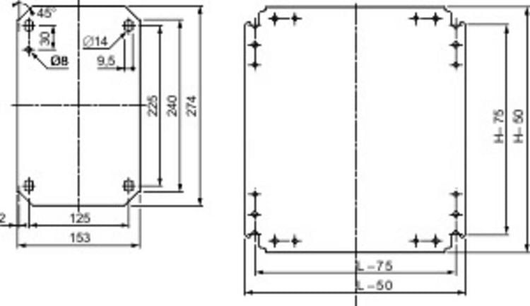 Produktbild: Schneider Electric NSYMM33 Montageplatte (L x B) 300mm x 300mm Stahl verzinkt 1St.