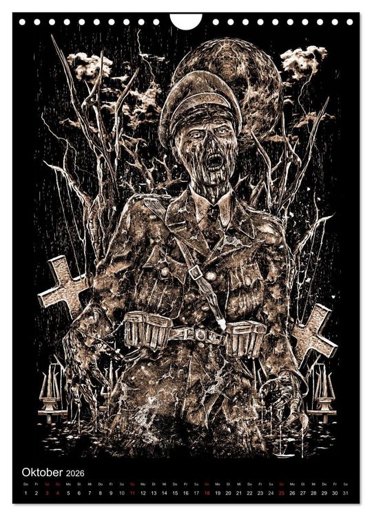 Produktbild: BLOODBOY/WAR ILLUSTRATION (Wandkalender 2026 DIN A4 hoch), CALVENDO Monatskalender