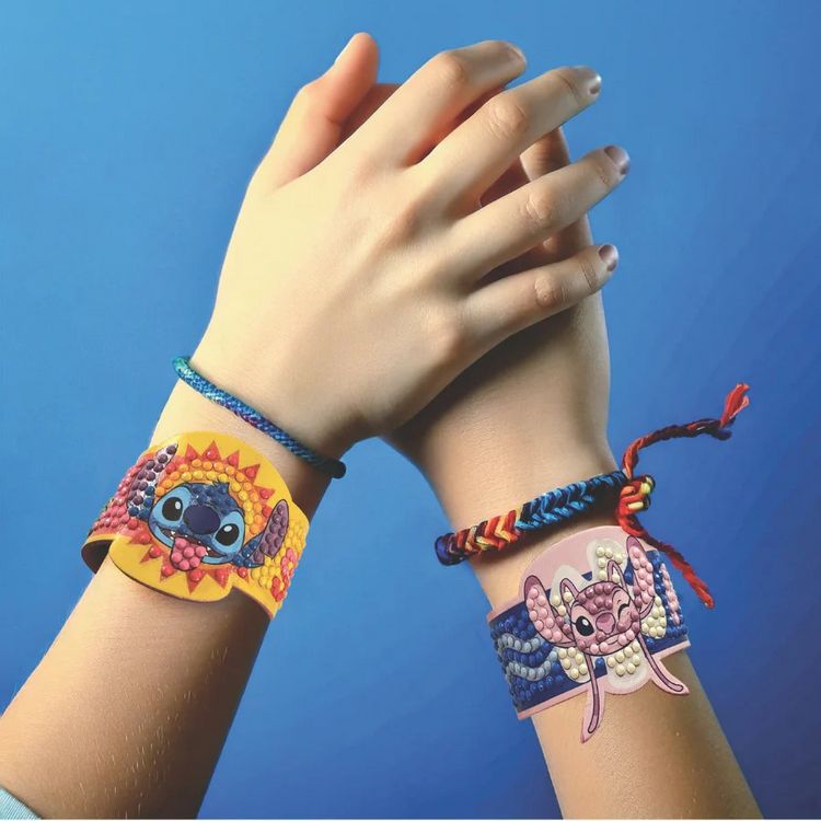 Produktbild: Craft Buddy CABRL-32DNY001 - Crystal Art Friendship Bracelets, Disney Stitch & Angel, Freundschaftsarmb&auml;nder