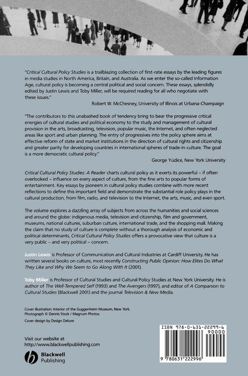 Produktbild: Critical Cultural Policy Studies