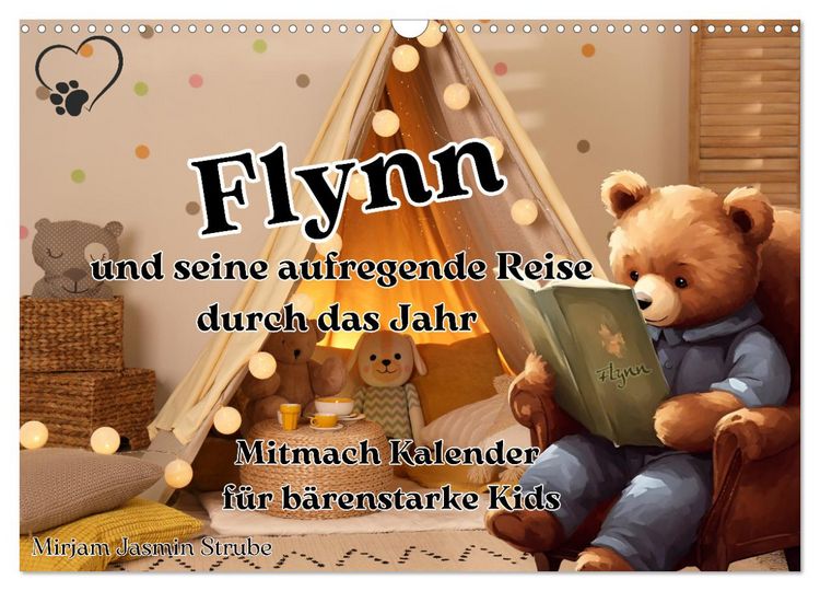 Produktbild: Flynn und seine aufregende Reise durch das Jahr (Wandkalender 2026 DIN A3 quer), CALVENDO Monatskalender
