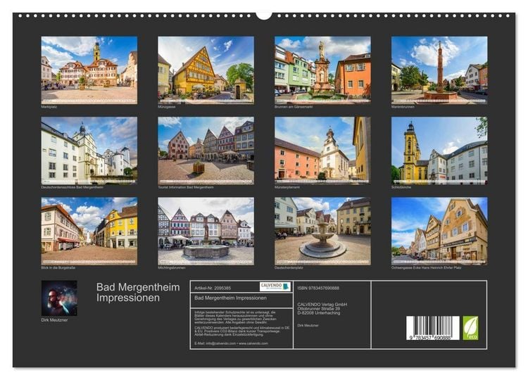 Produktbild: Bad Mergentheim Impressionen (hochwertiger Premium Wandkalender 2026 DIN A2 quer), Kunstdruck in Hochglanz