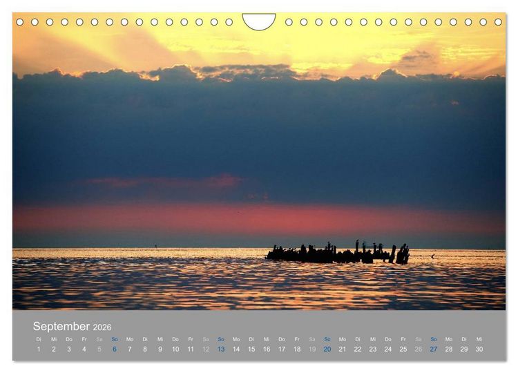 Produktbild: PLANET USEDOM Sonnenaufg&auml;nge (Wandkalender 2026 DIN A4 quer), CALVENDO Monatskalender