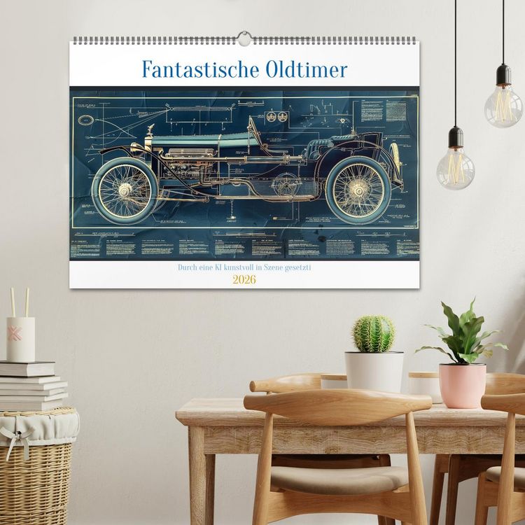Produktbild: Fantastische Oldtimer (Wandkalender 2026 DIN A2 quer), CALVENDO Monatskalender
