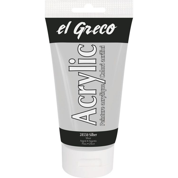 Produktbild: KREUL Acrylfarbe eL Greco silber 150ml Tube