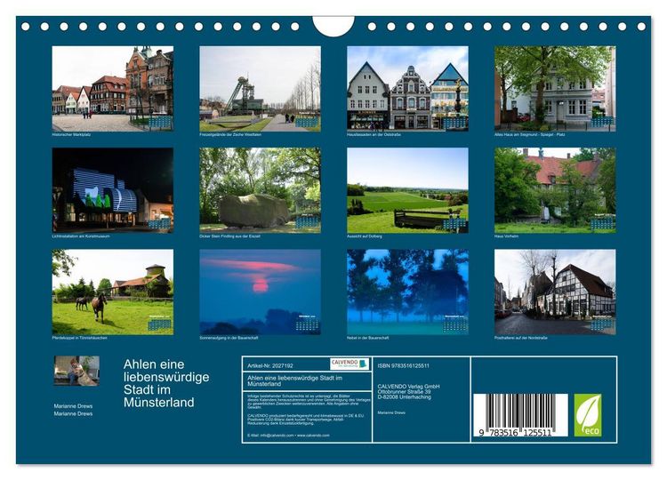 Produktbild: Ahlen eine liebensw&uuml;rdige Stadt im M&uuml;nsterland (Wandkalender 2026 DIN A4 quer), CALVENDO Monatskalender