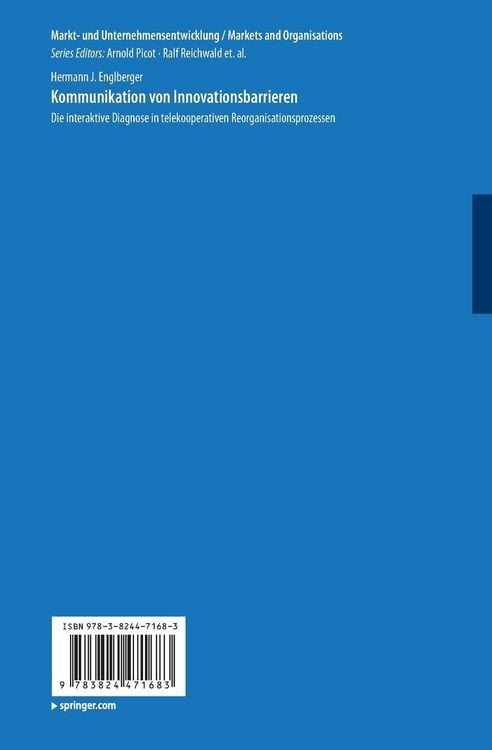 Produktbild: Kommunikation von Innovationsbarrieren