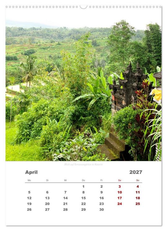 Produktbild: Reiseimpressionen durch Bali (hochwertiger Premium Wandkalender 2027 DIN A2 hoch), Kunstdruck in Hochglanz