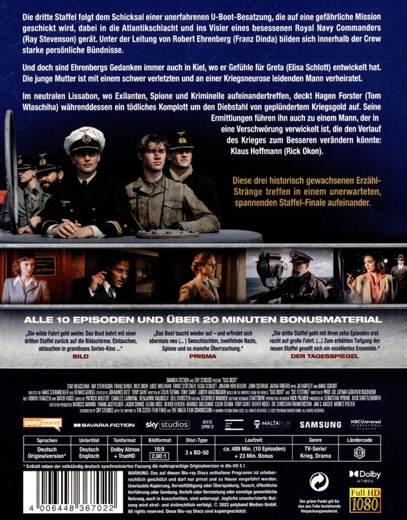 Produktbild: Das Boot - Staffel 3 [3 BRs]