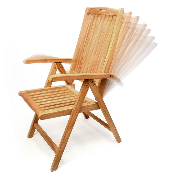 Produktbild: Hochlehner Klappstuhl verstellbar Teak Holz
