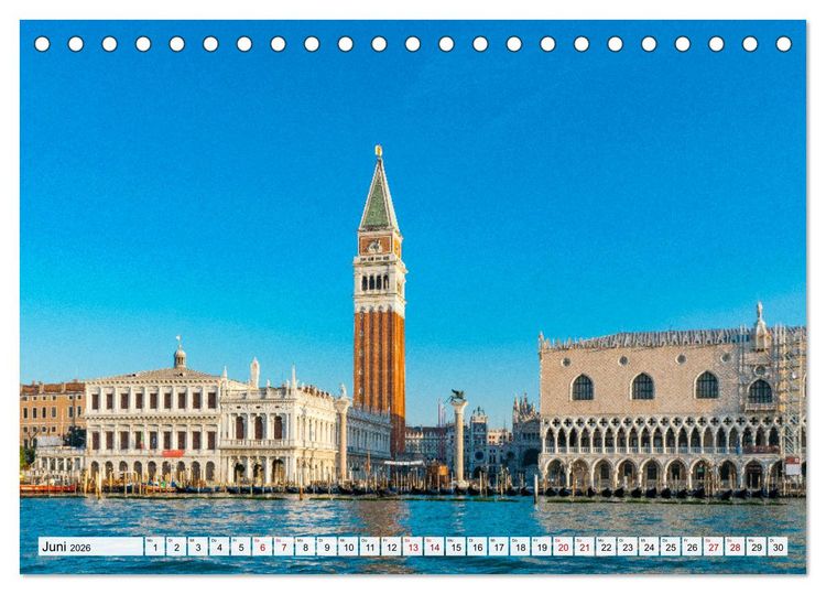 Produktbild: Venedig. Lagunenstadt in Italien (Tischkalender 2026 DIN A5 quer), CALVENDO Monatskalender