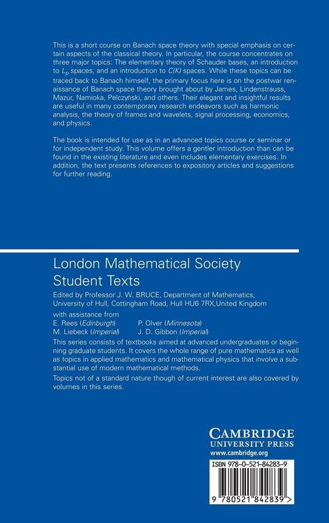 Produktbild: A Short Course on Banach Space Theory