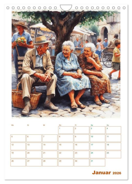 Produktbild: Andalusische Augenblicke (Wandkalender 2026 DIN A4 hoch), CALVENDO Monatskalender