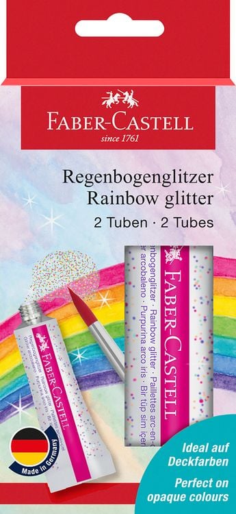 Produktbild: Faber-Castell Glitzer Regenbogen 12 ml 2x BK