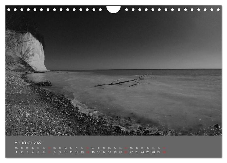 Produktbild: Ostsee - von schwarz bis wei&szlig; (Wandkalender 2027 DIN A4 quer), CALVENDO Monatskalender