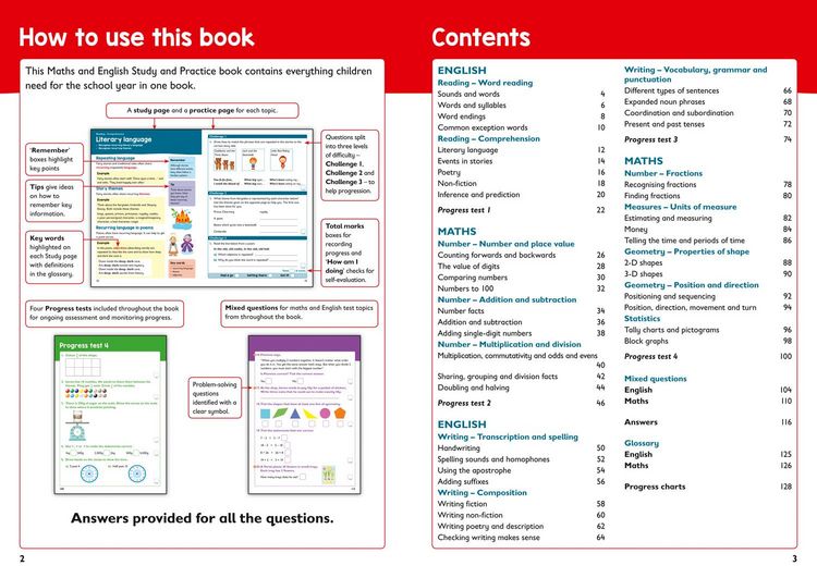 Produktbild: Year 2 Maths and English KS1 Targeted Study & Practice Book