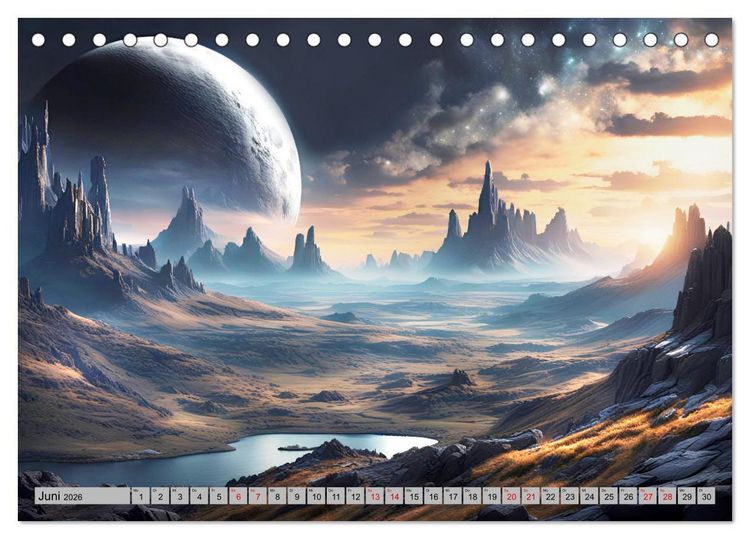 Produktbild: Mondzauberschein (Tischkalender 2026 DIN A5 quer), CALVENDO Monatskalender