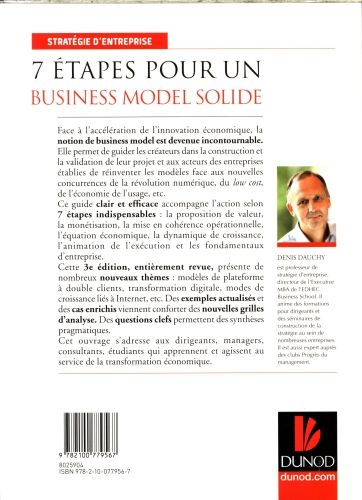 Produktbild: 7 &eacute;tapes pour un business model solide 3e &eacute;dition