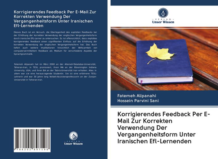 Produktbild: Korrigierendes Feedback Per E-Mail Zur Korrekten Verwendung Der Vergangenheitsform Unter Iranischen Efl-Lernenden