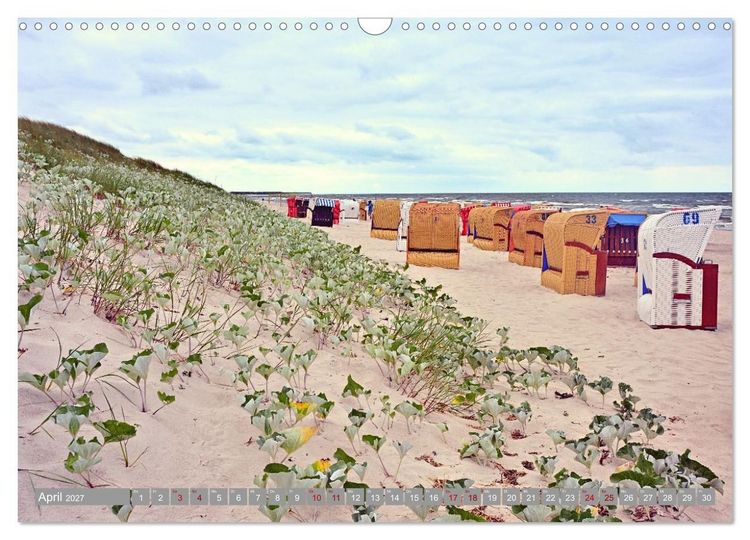 Produktbild: Strandk&ouml;rbe - Lieblinge an Nord- und Ostsee (Wandkalender 2027 DIN A3 quer), CALVENDO Monatskalender