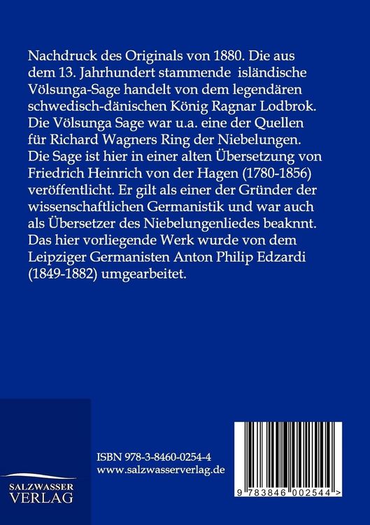 Produktbild: Volsunga- und Ragnars-Saga nebst der Geschichte von Nornagest