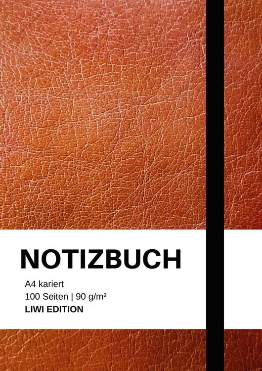 Produktbild: Notizbuch A4 kariert - 100 Seiten Soft Cover braun