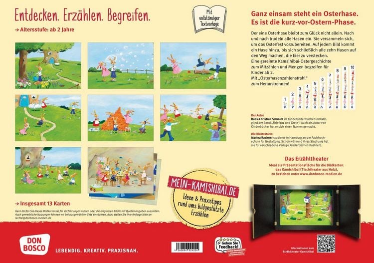 Produktbild: 10 kleine Osterhasen. 1,2,3 - Ach, du dickes Ei! Kamishibai Bildkartenset