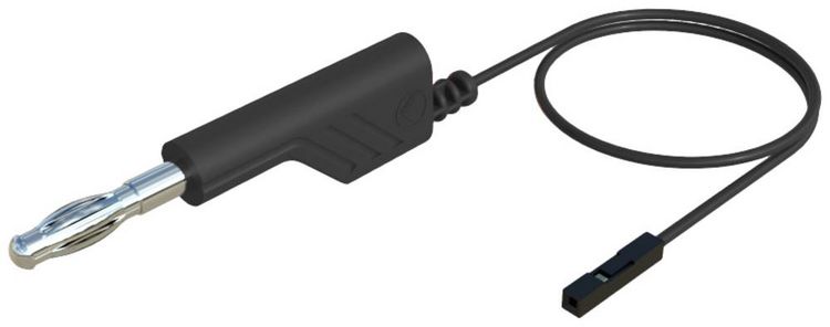Produktbild: Hirschmann Test & Measurement MAL 4-0.64/100-0.25 Messleitung Lamellenstecker 4 mm Buchse 0.64 mm 1.00 m Schwarz 1 St.