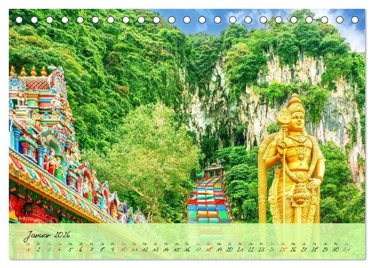 Produktbild: Faszination Malaysia Zauberhaftes S&uuml;dostasien (Tischkalender 2026 DIN A5 quer), CALVENDO Monatskalender