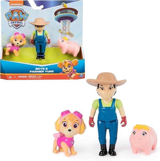 Produktbild: PAW Patrol Hero Pups &ndash; Actionfigurenset mit Skye Hundefigur, B&auml;uerin Yumi Figur und 1 Schweinchen