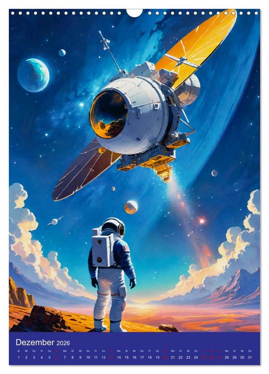 Produktbild: Astronauten. Auf Entdeckungsreise in fremde Galaxien (Wandkalender 2026 DIN A3 hoch), CALVENDO Monatskalender