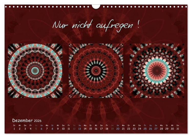 Produktbild: Mandala Trilogien (Wandkalender 2026 DIN A3 quer), CALVENDO Monatskalender