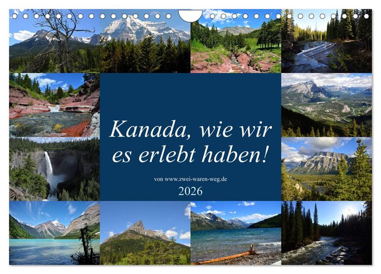Produktbild: Kanada,wie wir es erlebt haben! (Wandkalender 2026 DIN A4 quer), CALVENDO Monatskalender