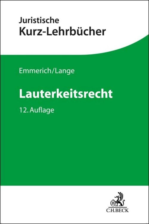 Bild vom Artikel Lauterkeitsrecht vom Autor Volker Emmerich