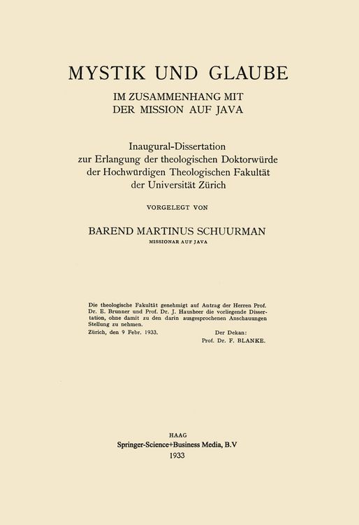 Produktbild: Mystik und Glaube im Zusammenhang mit der Mission auf Java