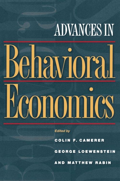 Produktbild: Advances in Behavioral Economics