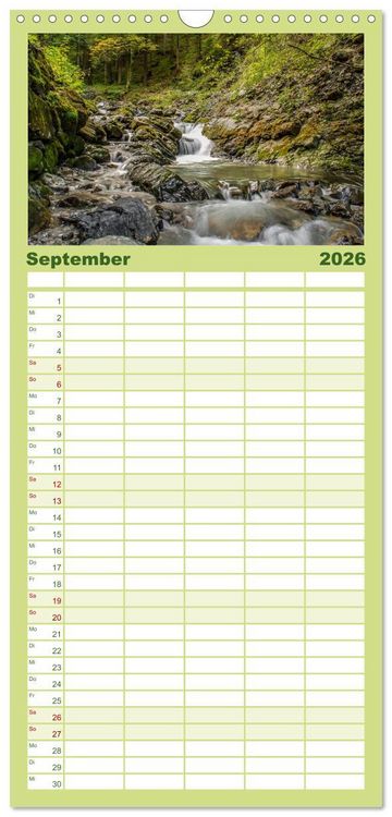 Produktbild: Familienplaner 2026 - Im Allg&auml;u bei Oberstdorf mit 5 Spalten (Wandkalender, 21 x 45 cm) CALVENDO