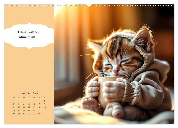Produktbild: Tierische Herzensbrecher - Charmante Tiere mit ihren Botschaften (Wandkalender 2026 DIN A2 quer), CALVENDO Monatskalender