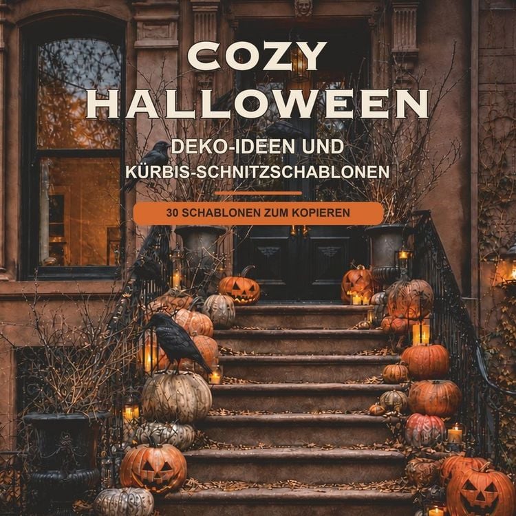 Produktbild: COZY HALLOWEEN &ndash; Deko Ideen und K&uuml;rbis-Schnitzschablonen
