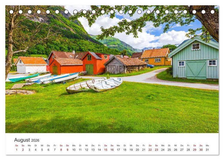 Produktbild: Norwegen - Landschaften und Fjorde im westlichen Norwegen (Tischkalender 2026 DIN A5 quer), CALVENDO Monatskalender