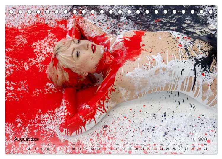 Produktbild: PIPPA CRASH &ndash; schwarz zu rot (Tischkalender 2026 DIN A5 quer), CALVENDO Monatskalender
