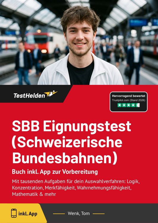 Produktbild: SBB Eignungstest (Schweizerische Bundesbahnen): Buch inkl. App zur Vorbereitung