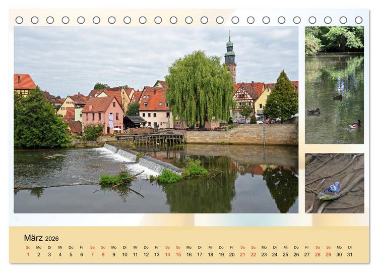 Produktbild: Lauf an der Pegnitz ist bunt (Tischkalender 2026 DIN A5 quer), CALVENDO Monatskalender
