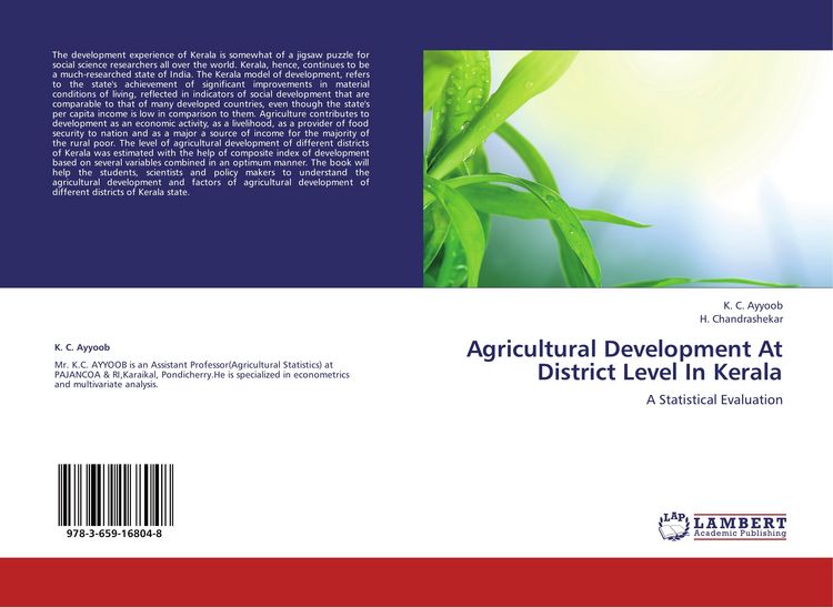 Produktbild: Agricultural Development At District Level In Kerala